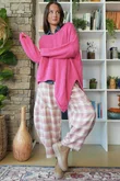  Big Softie Super Slant Knit Jumper Hot Pink 